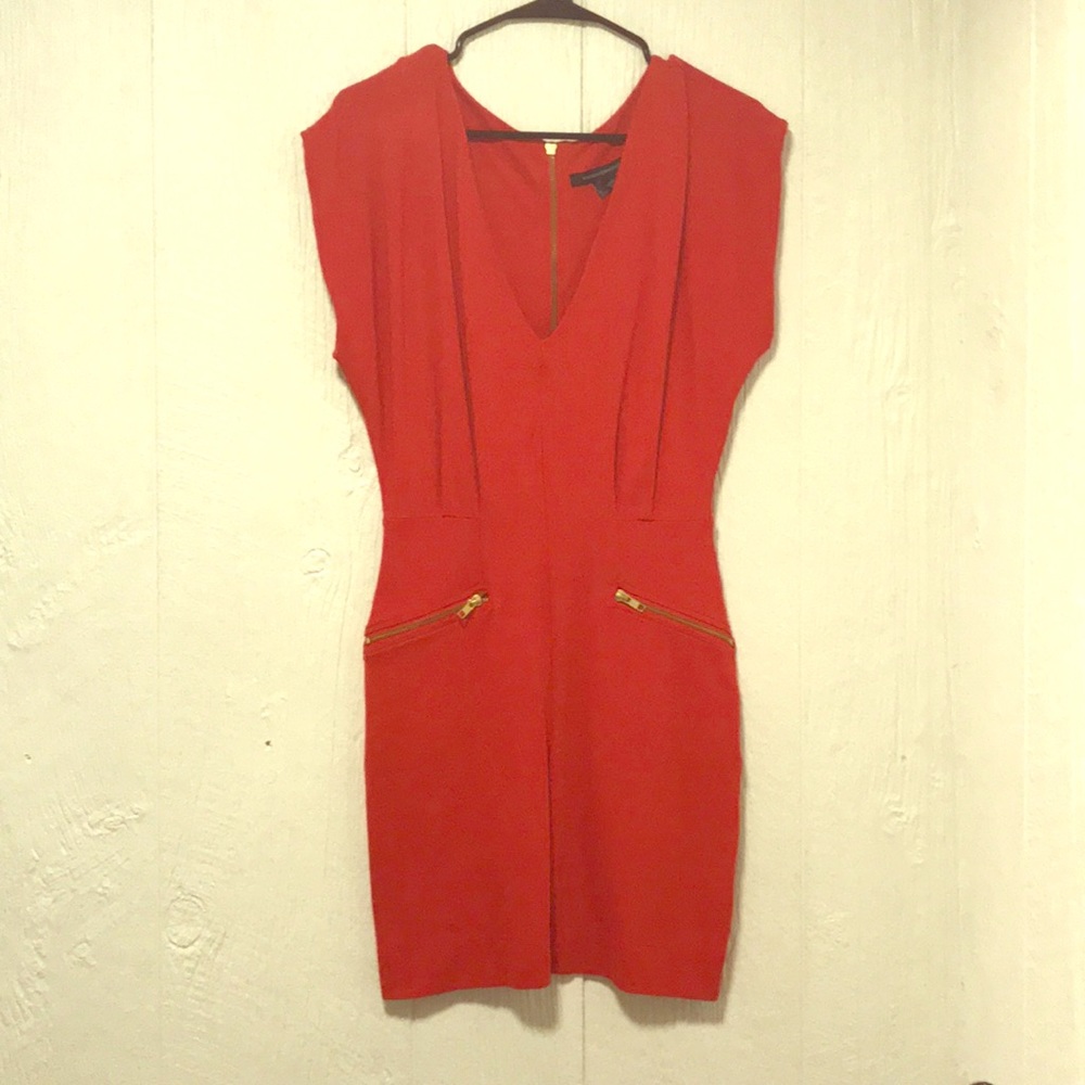 Red French Connection Dress, size 4